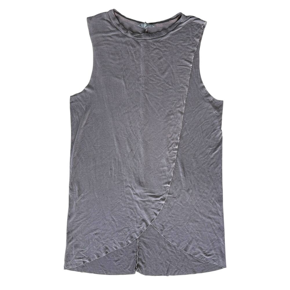 Don't Ask Why American Eagle Gray Wrap Tank Top Sleeveless Crew Neck One Size